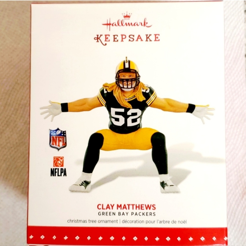New in box Clay Matthews ornament